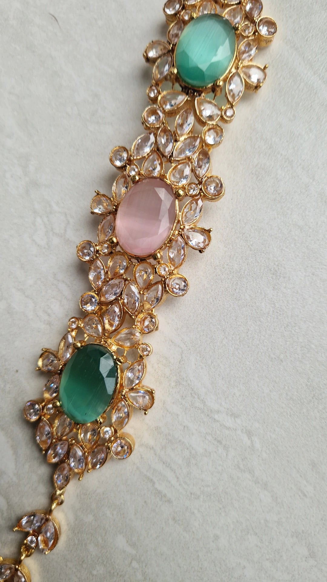 MEERI - Beautiful Pakistani 4 piece Elegant Set - Pink & Green