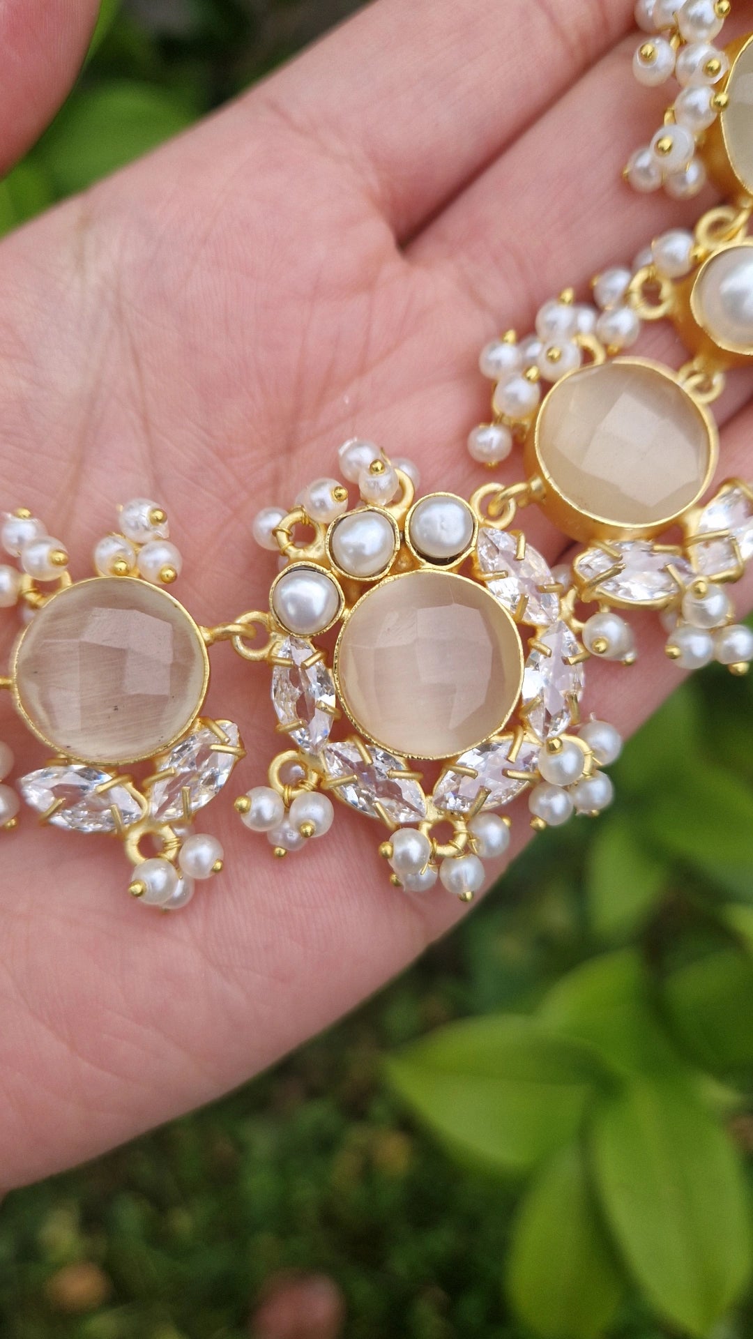 PALWASHA - *Premium* Small Dainty  Fresh water Pearls golden set