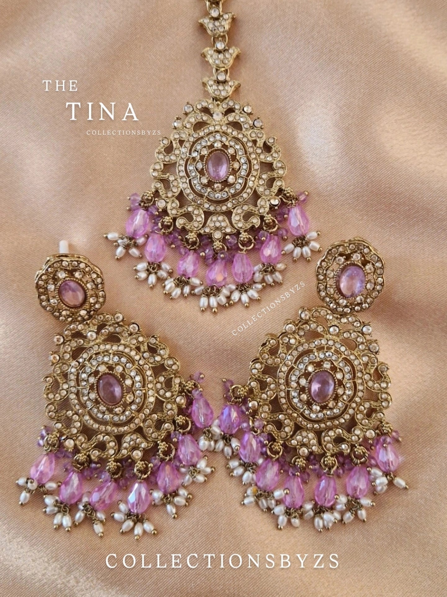 T I N A- Earring and Tikka Combination Set