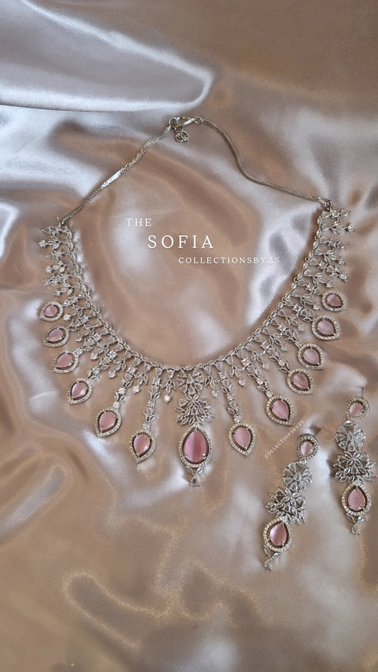 S O F I A - Indian American Diamond Jewellery Set