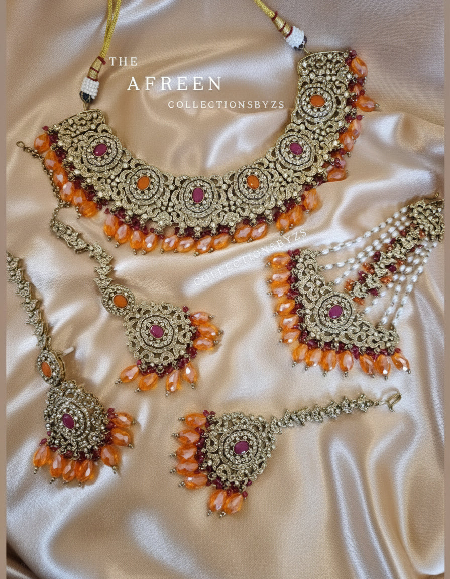 A F R E E N - Bright  Orange and Pink