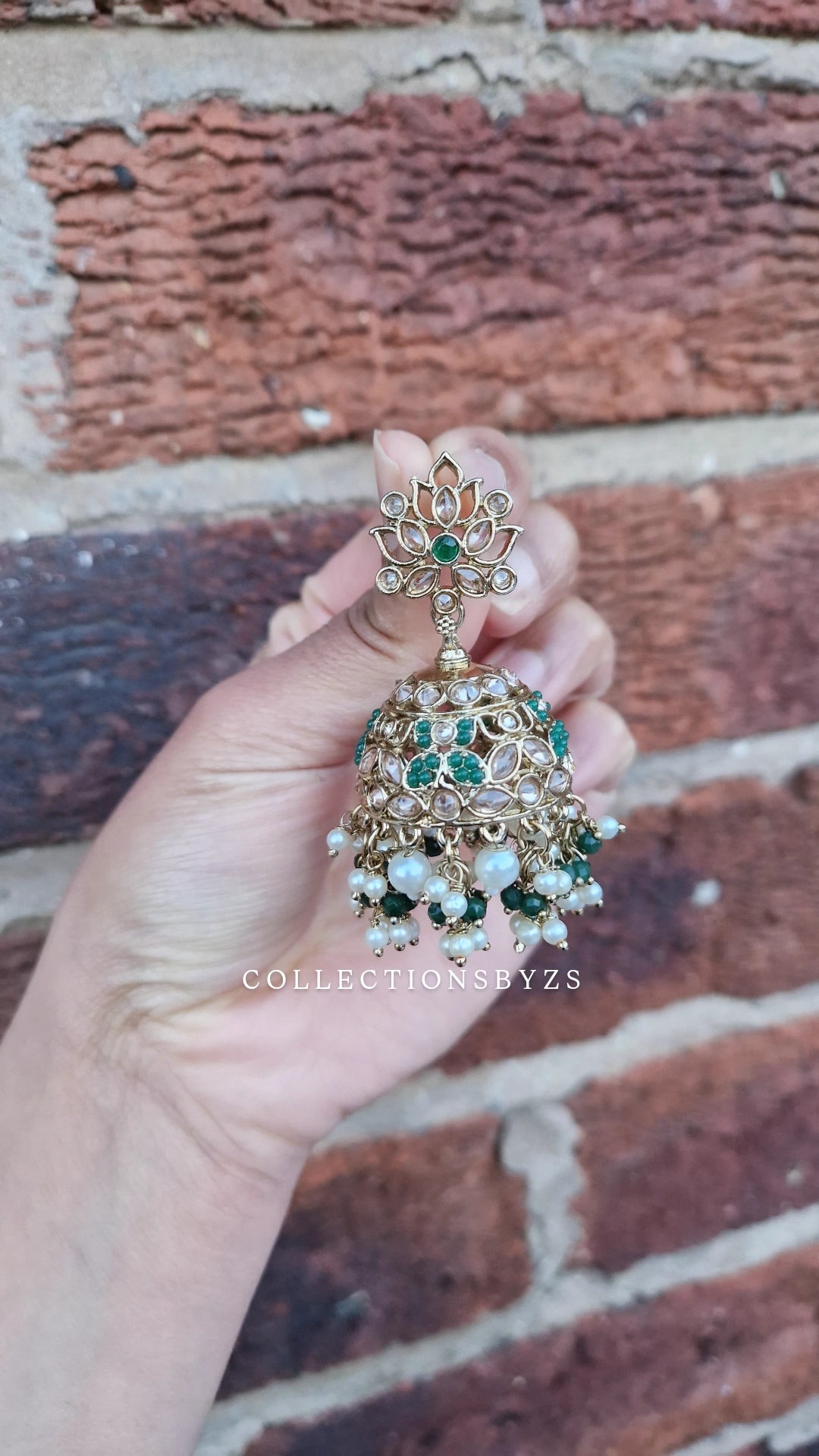 UZMA- Indian 4 piece Jewellery Set- DARK GREEN