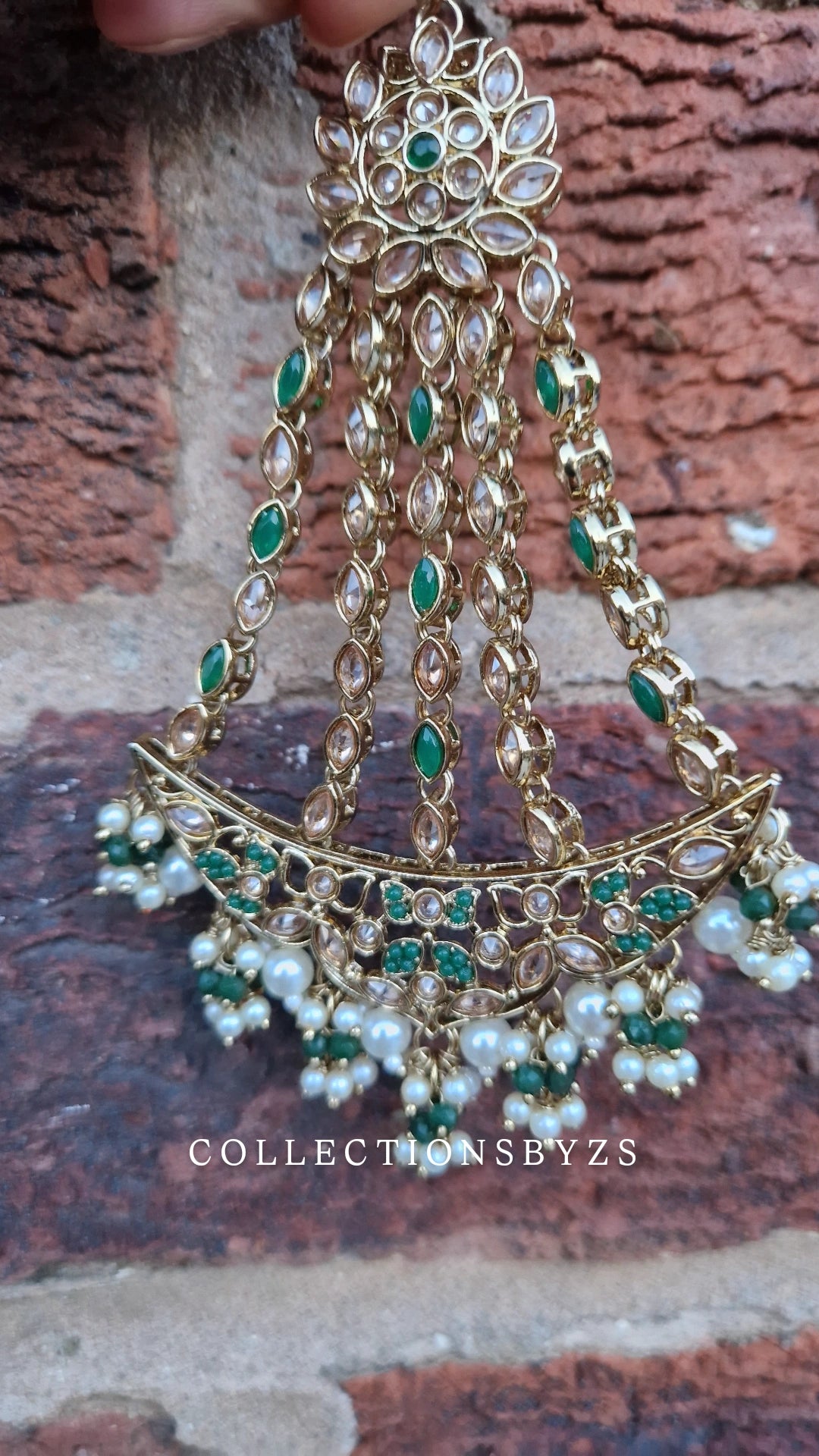 UZMA- Indian 4 piece Jewellery Set- DARK GREEN