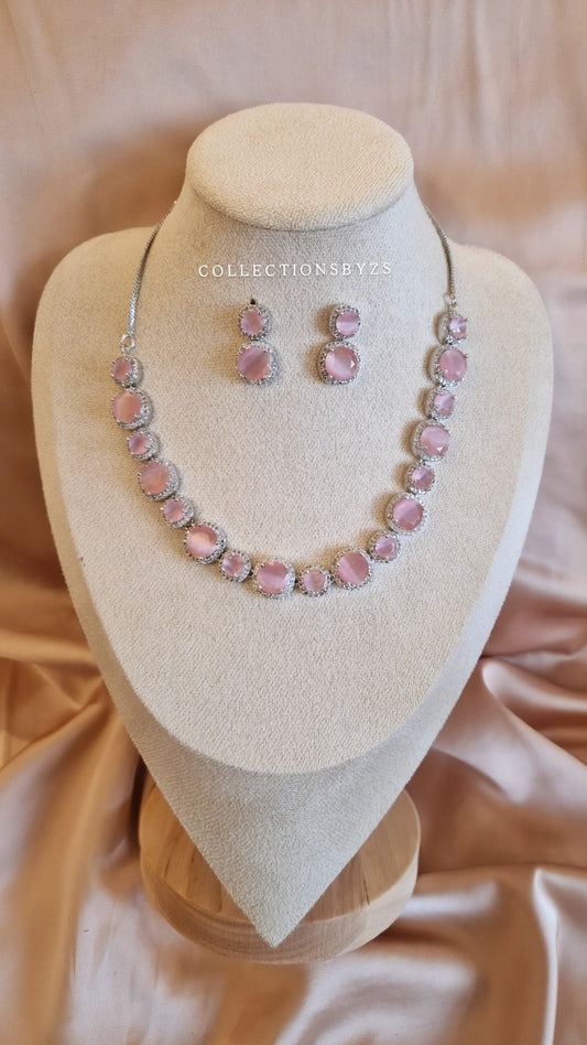 R A N I A - Pink American Diamond SMALL set