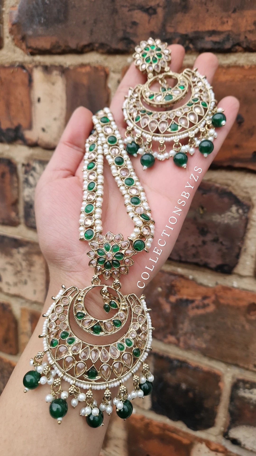 H A N U F A  -  Elegant Indian Mala Set - Green