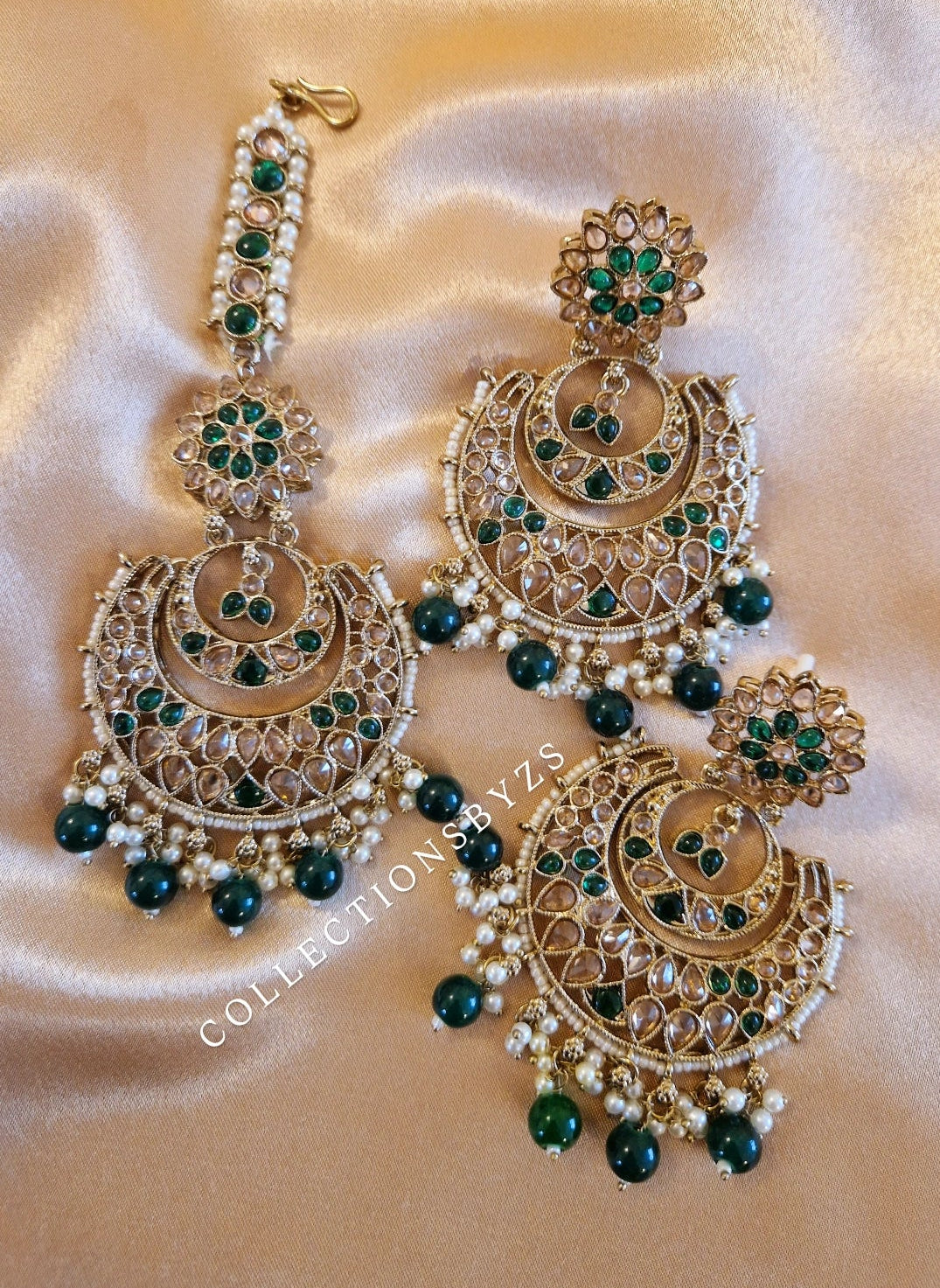 H A N U F A  -  Elegant Indian Mala Set - Green