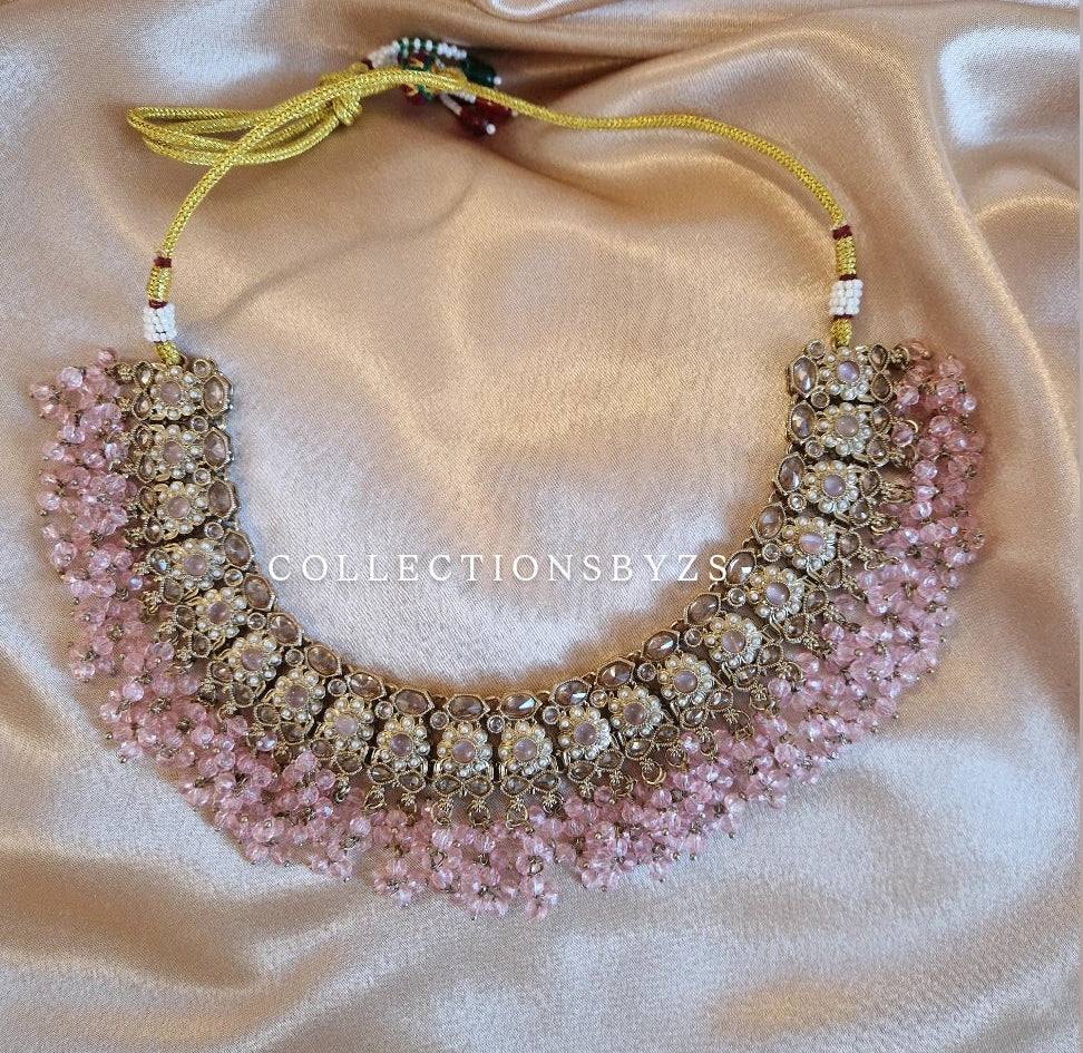 Y U S R A- Indian Jewellery Set - PINK