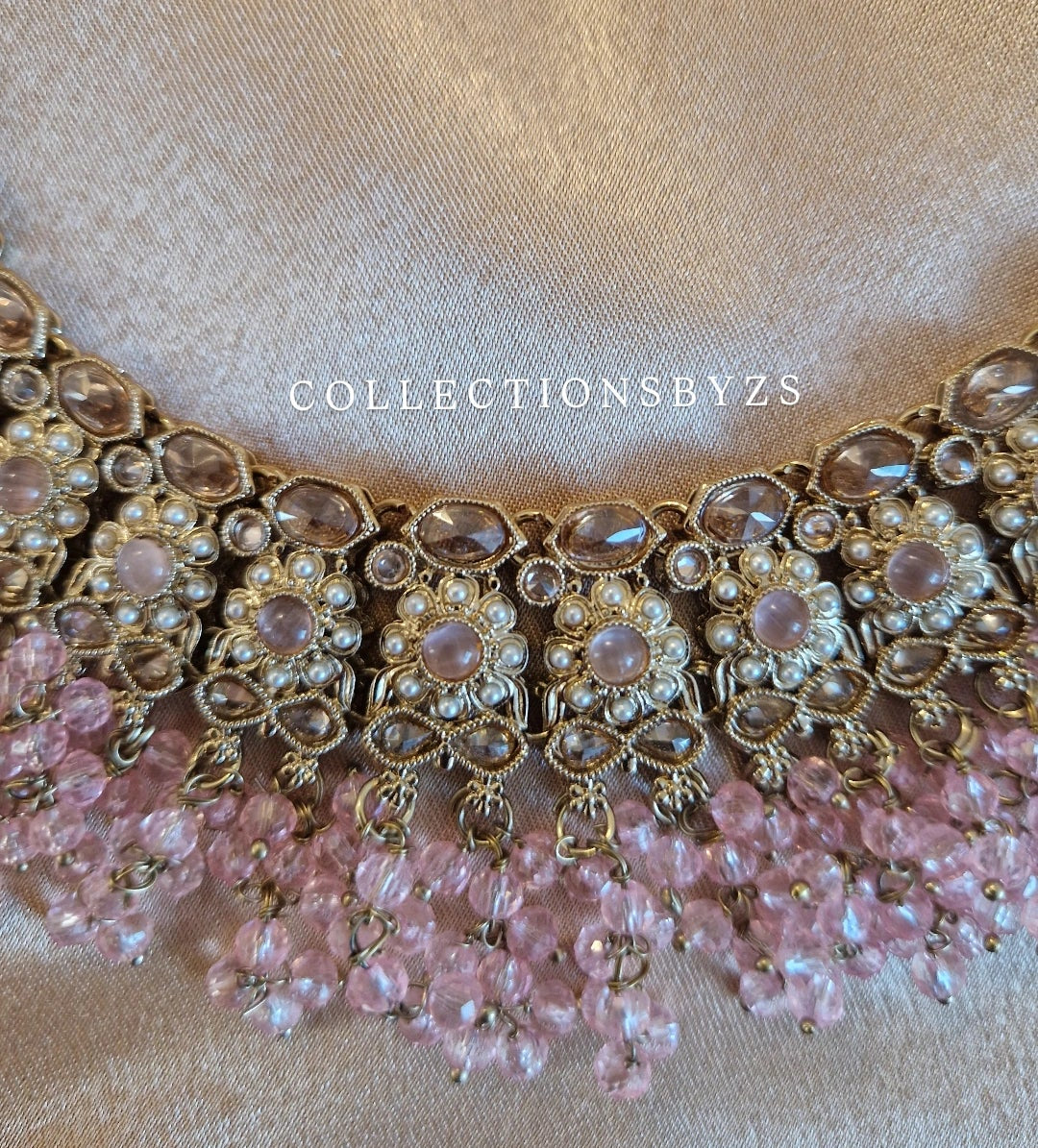 Y U S R A- Indian Jewellery Set - PINK