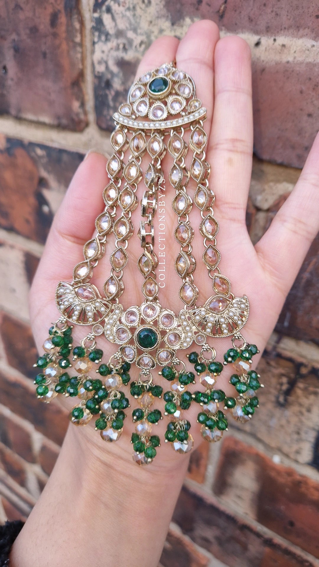 HALIMA- Beautiful Indian 4 piece Necklace Set - GREEN