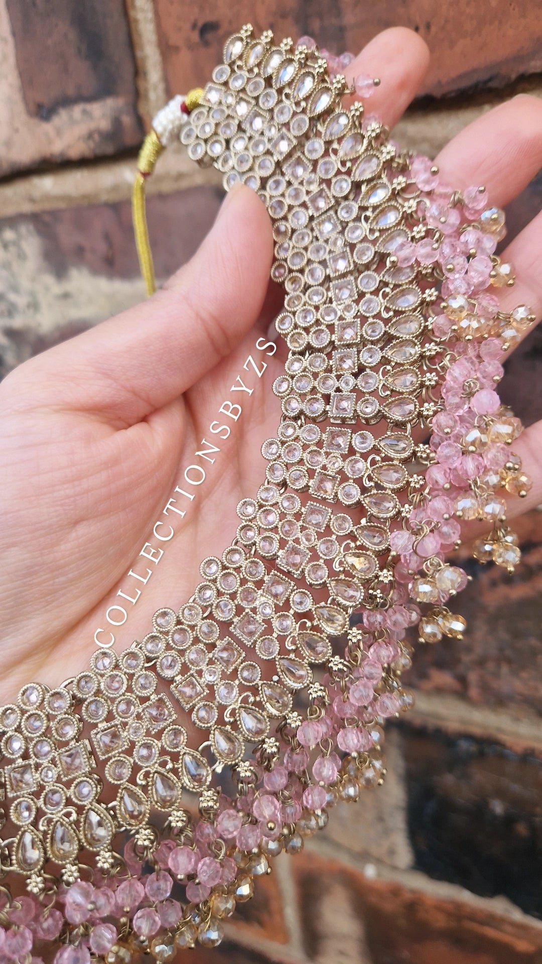 AYLA - Stunning 4 Piece Indian Necklace Set - PINK
