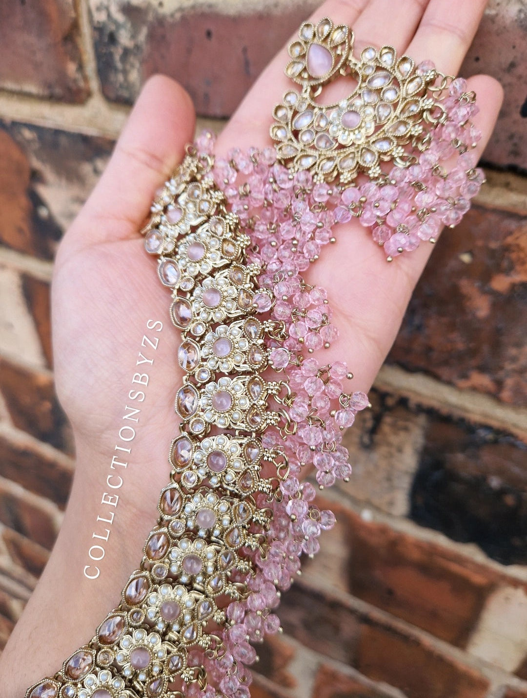 Y U S R A- Indian Jewellery Set - PINK