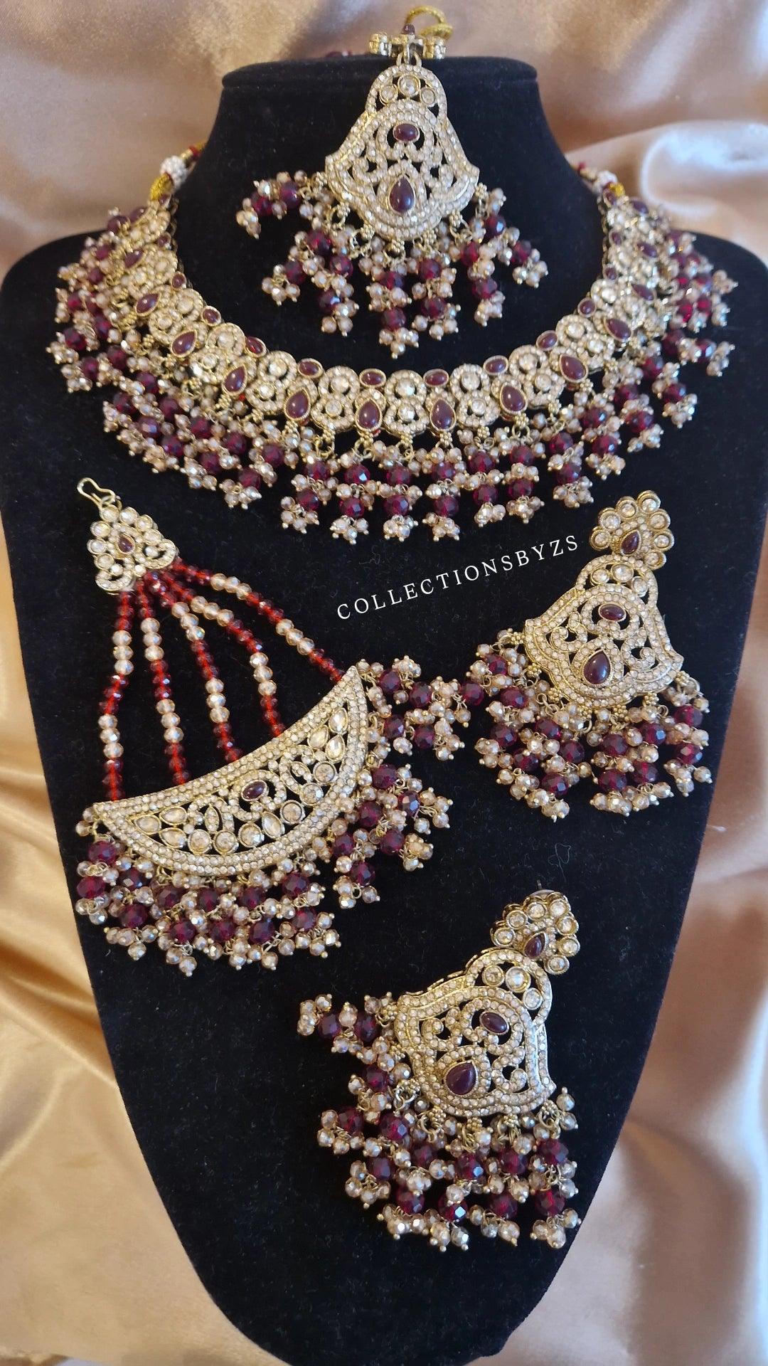 LATIFA -Indian Jewellery Party/Wedding - MAROON/RED