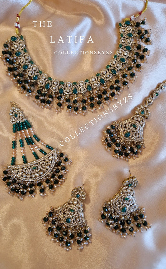 L A T I F A -Indian Jewellery Party/Wedding - GREEN