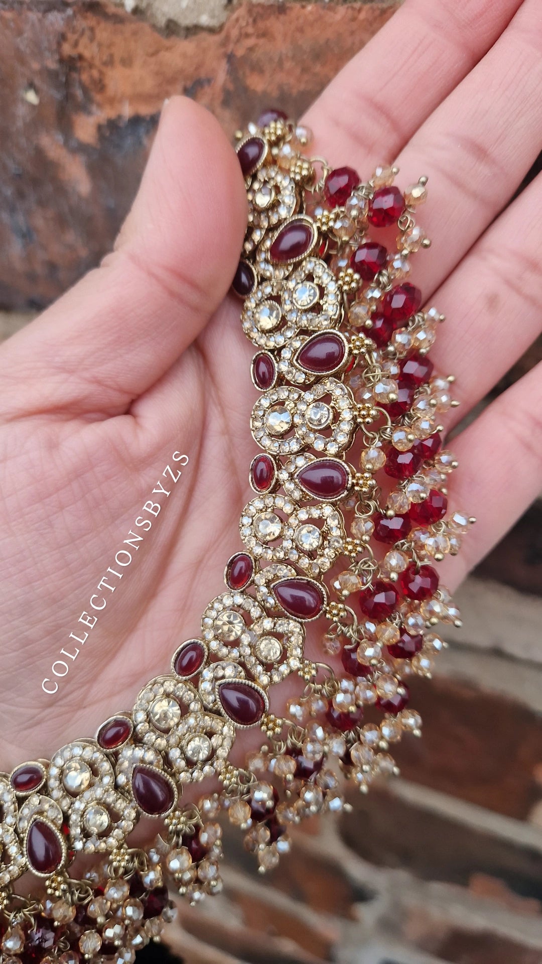 LATIFA -Indian Jewellery Party/Wedding - MAROON/RED