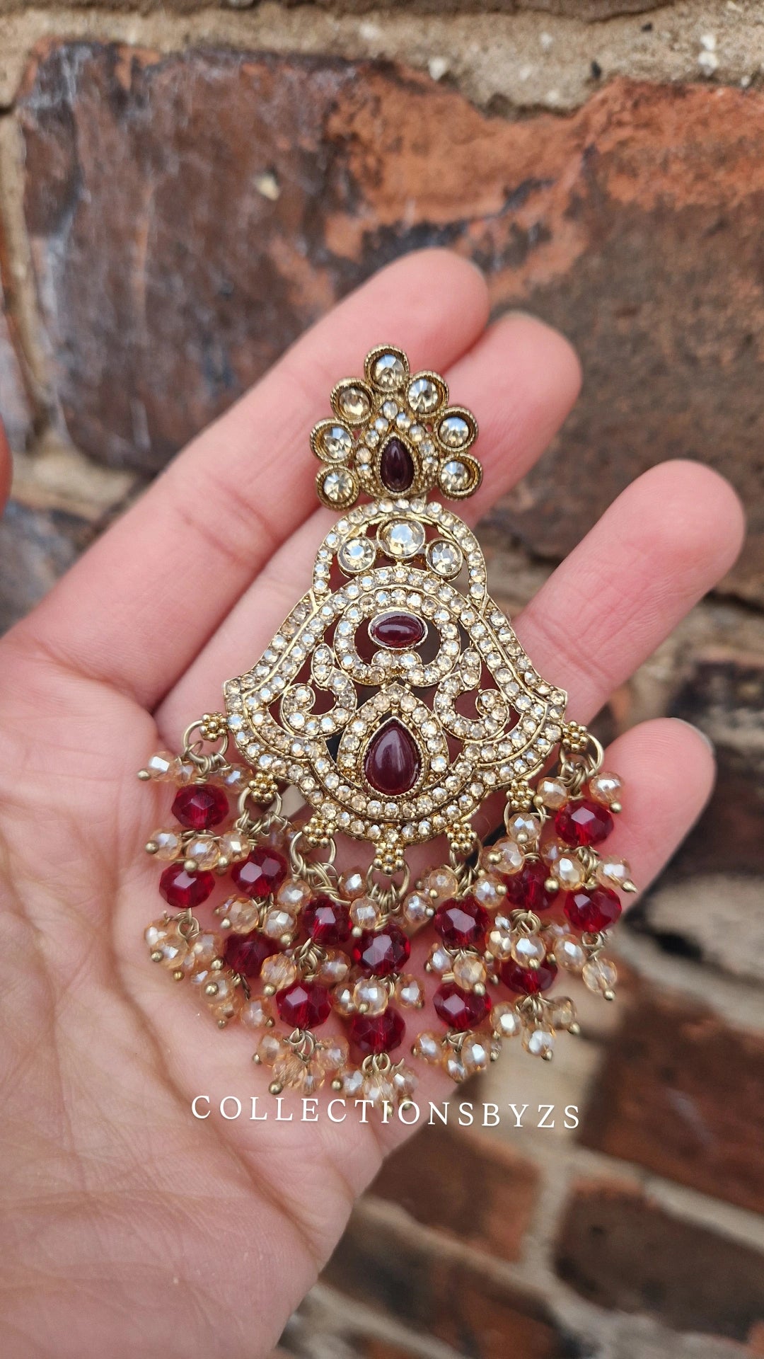 LATIFA -Indian Jewellery Party/Wedding - MAROON/RED
