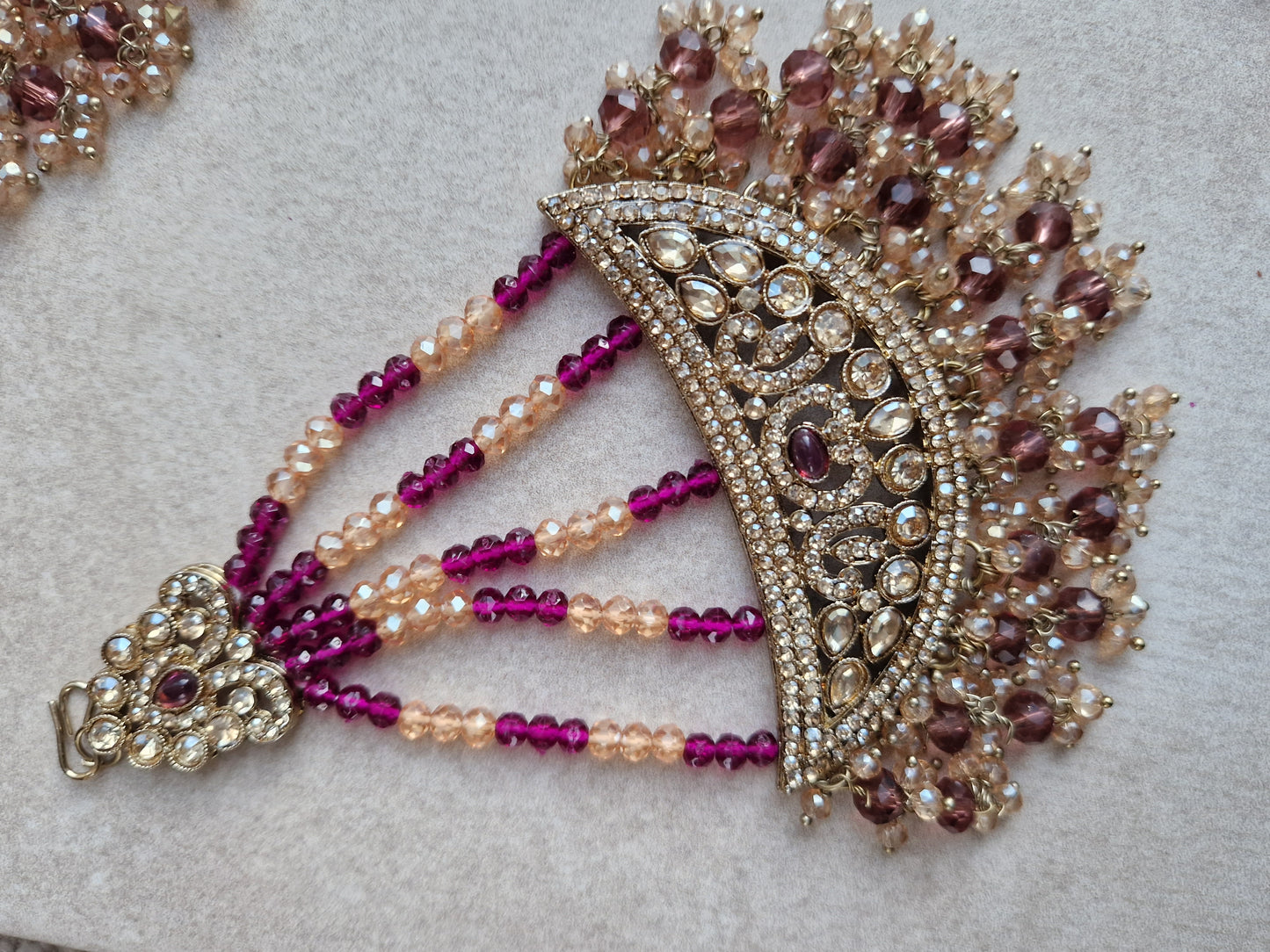 LATIFA -Indian Jewellery Party Wear Set- Plum