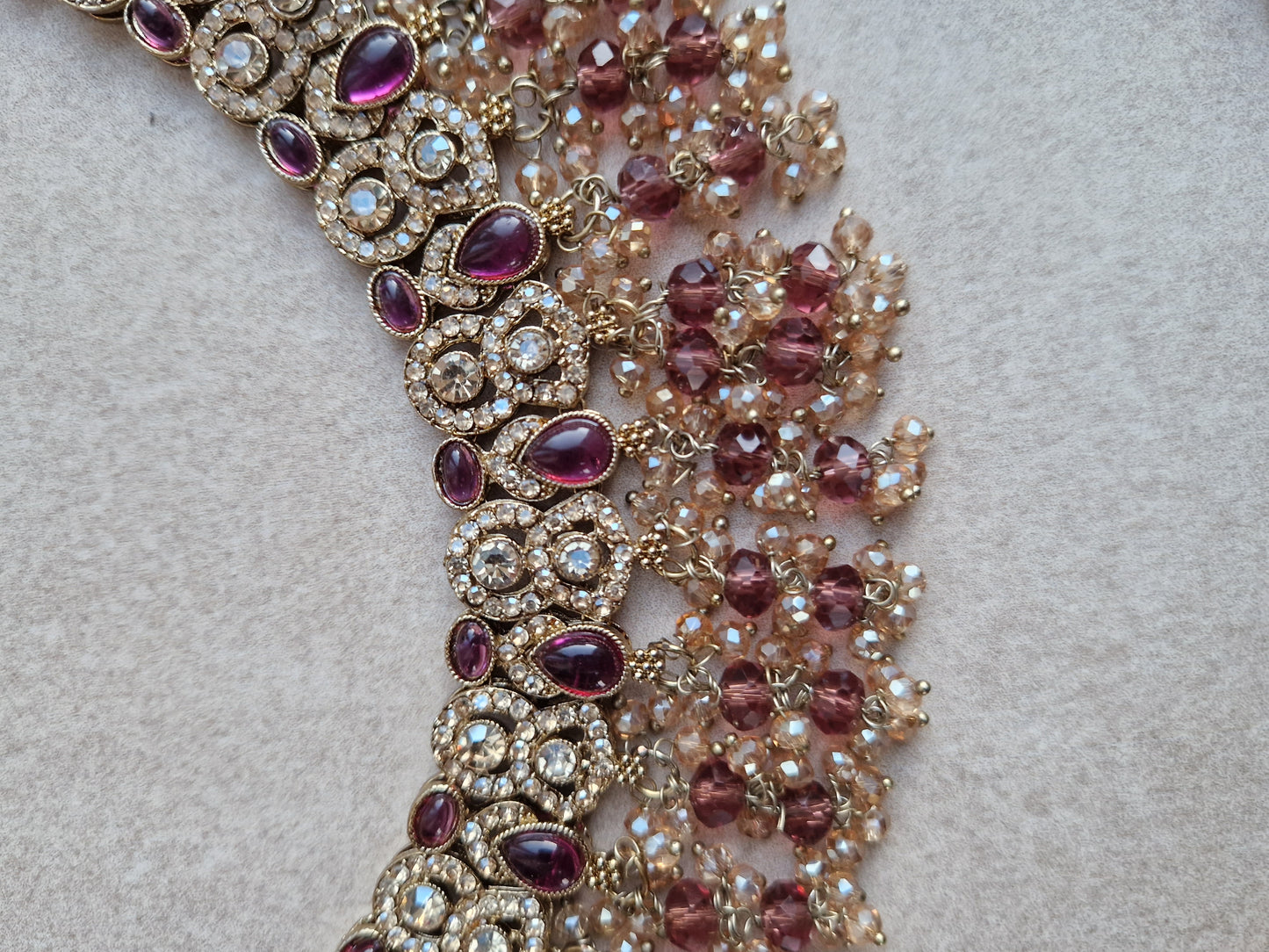 LATIFA -Indian Jewellery Party Wear Set- Plum